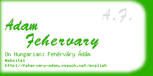 adam fehervary business card